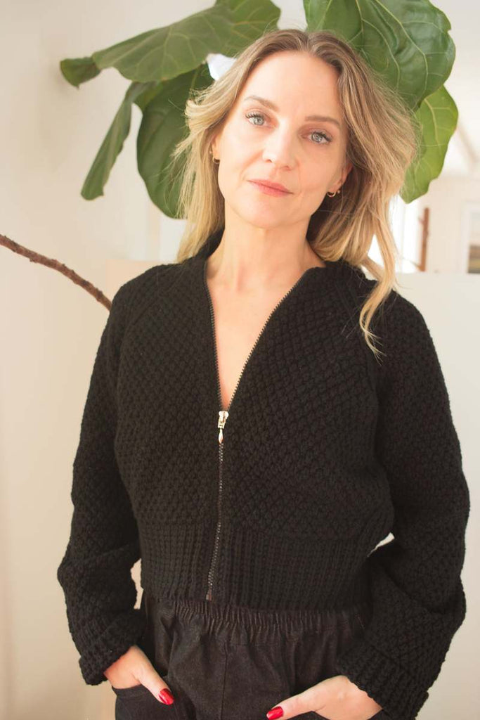 Harly Jae Meadow Zip Cardigan (Black) - Victoire BoutiqueHarly JaeSweater Ottawa Boutique Shopping Clothing