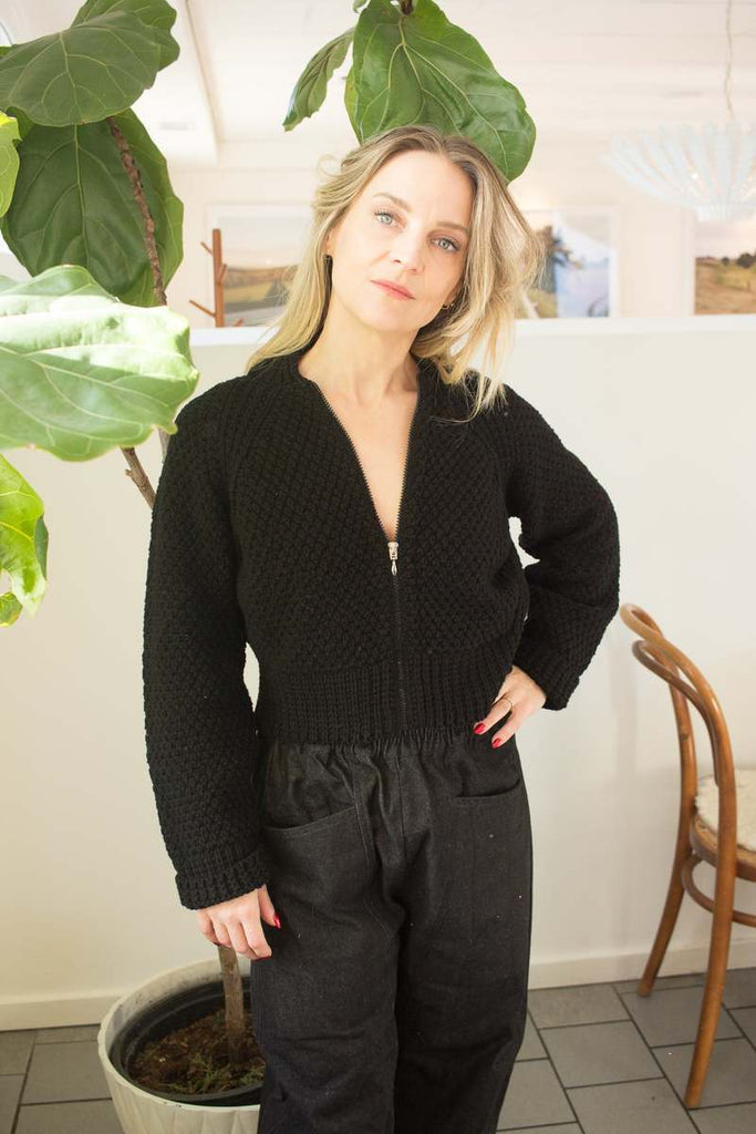 Harly Jae Meadow Zip Cardigan (Black) - Victoire BoutiqueHarly JaeSweater Ottawa Boutique Shopping Clothing