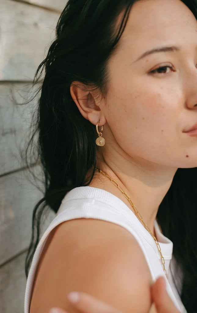 Hawkly Spiral Mini Hoops (Bronze) - Victoire BoutiqueHawklyEarrings Ottawa Boutique Shopping Clothing