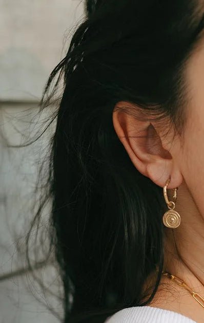 Hawkly Spiral Mini Hoops (Bronze) - Victoire BoutiqueHawklyEarrings Ottawa Boutique Shopping Clothing