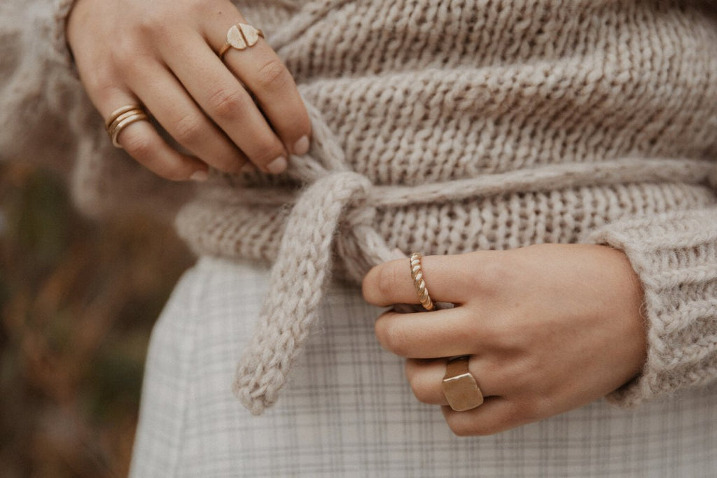 Hawkly Square Signet Ring (Bronze) - Victoire BoutiqueHawklyRings Ottawa Boutique Shopping Clothing