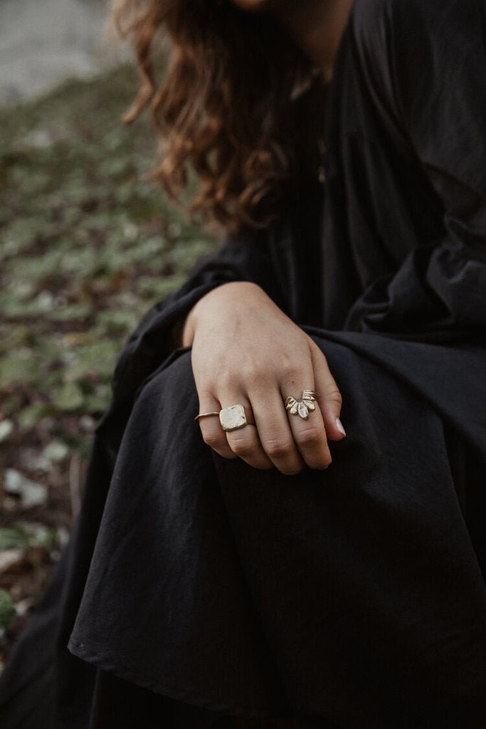 Hawkly Square Signet Ring (Bronze) - Victoire BoutiqueHawklyRings Ottawa Boutique Shopping Clothing