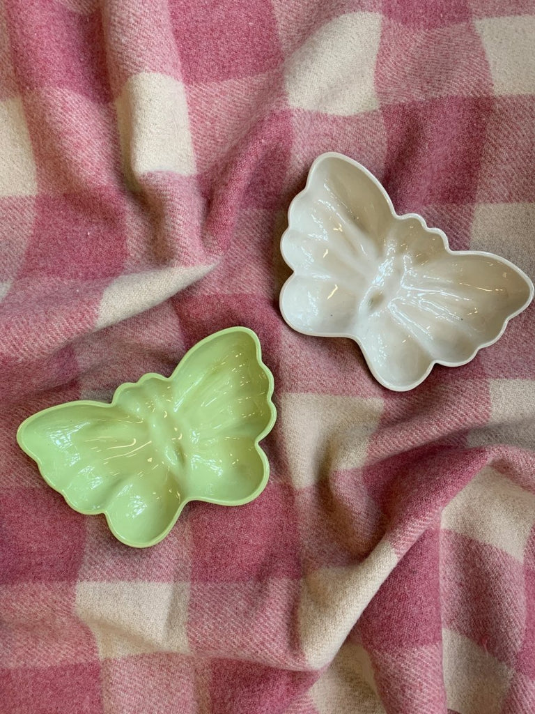 High Noon Ceramics Butterfly Catchall (Cream or Green) - Victoire BoutiqueHigh NoonHome Ottawa Boutique Shopping Clothing