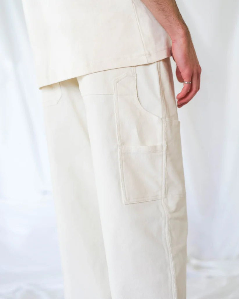 Hijulez Patch Front Utility Pants (Off - White) - Victoire BoutiquehijulezPants Ottawa Boutique Shopping Clothing