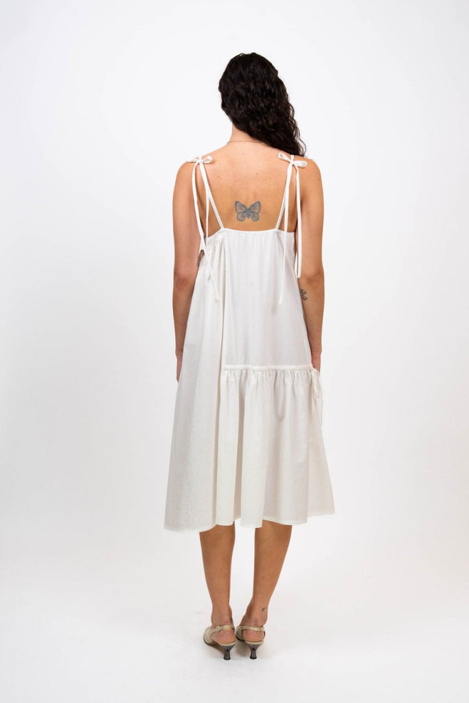Hijulez Patio Dress 2.0 (White) - Victoire BoutiquehijulezDresses Ottawa Boutique Shopping Clothing