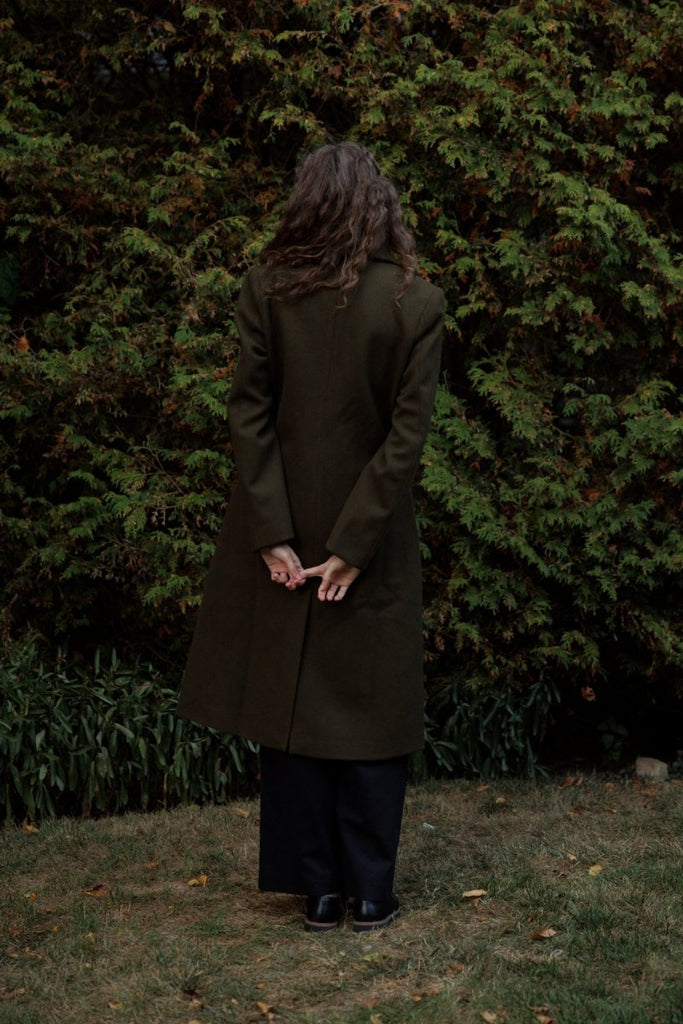 Hilary MacMillan Peacoat with Scarf (Olive) - Victoire BoutiqueHilary MacMillanOuterwear Ottawa Boutique Shopping Clothing