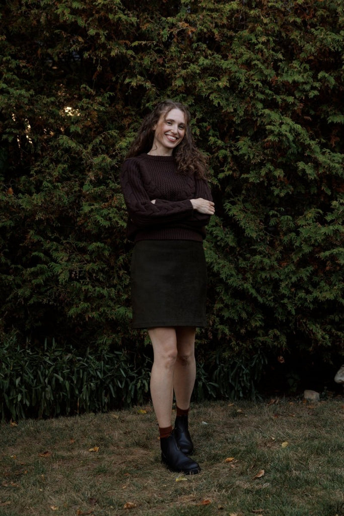 Hilary MacMillan Suede Mini Skirt (Olive) - Victoire BoutiqueHilary MacMillanSkirts Ottawa Boutique Shopping Clothing