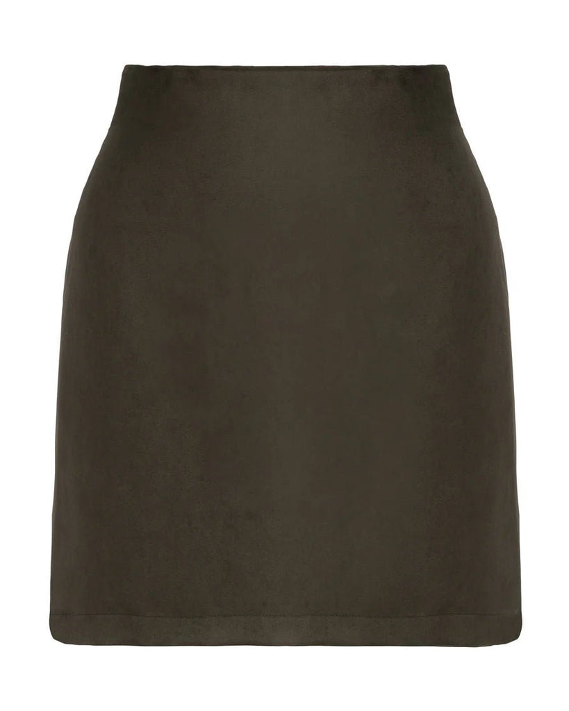 Hilary MacMillan Suede Mini Skirt (Olive) - Victoire BoutiqueHilary MacMillanSkirts Ottawa Boutique Shopping Clothing