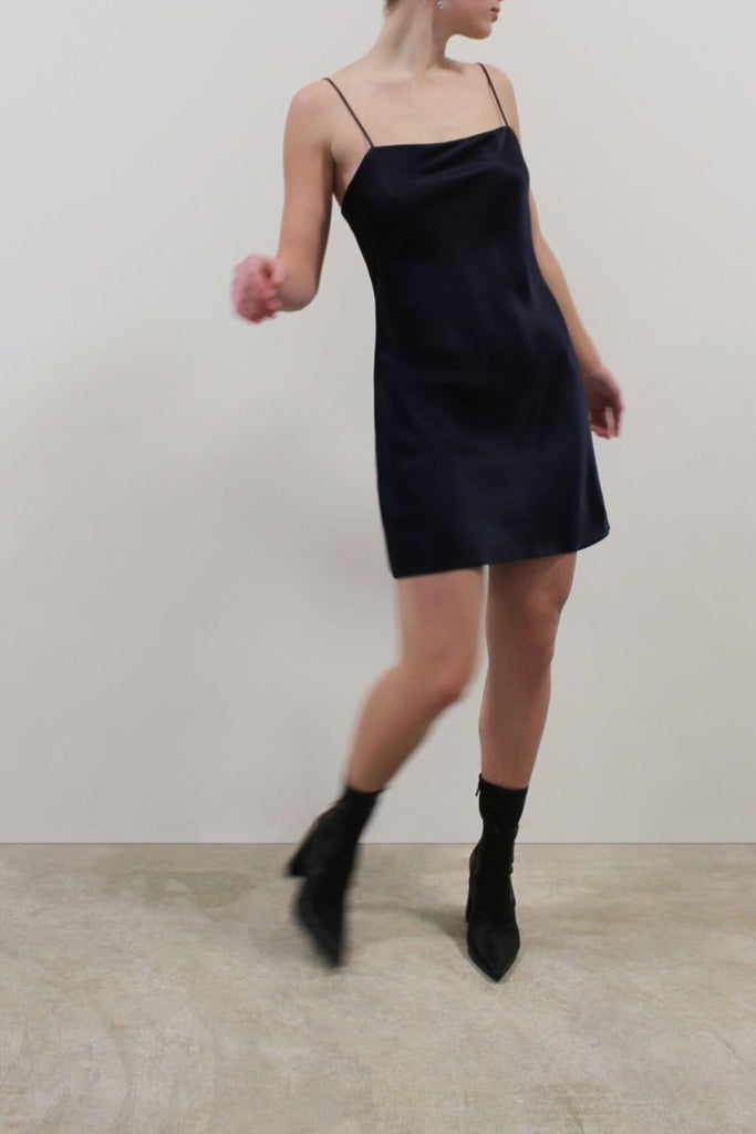 Jacoba Jane Margot Silk Satin Mini Dress (Navy) - Victoire BoutiqueJacoba JaneDresses Ottawa Boutique Shopping Clothing