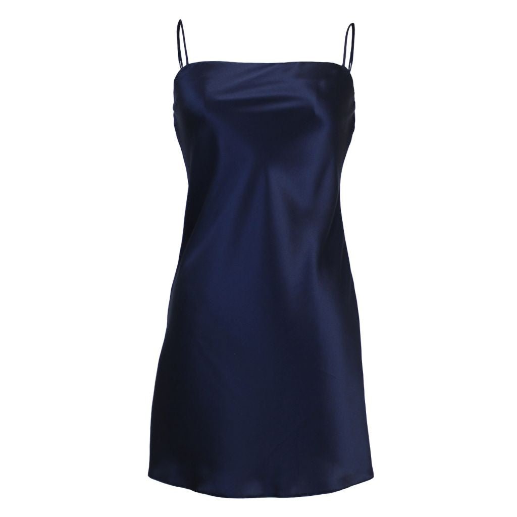 Jacoba Jane Margot Silk Satin Mini Dress (Navy) - Victoire BoutiqueJacoba JaneDresses Ottawa Boutique Shopping Clothing