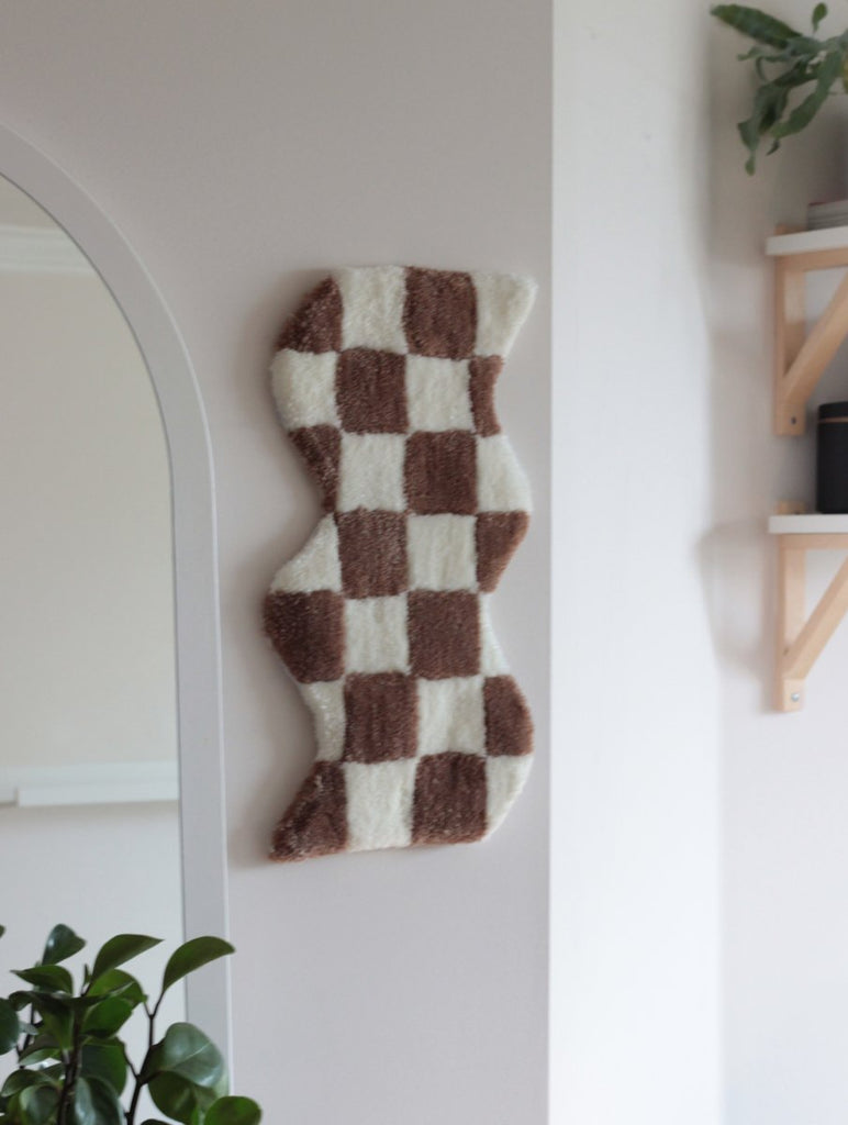 Jen Klukas Design Wavy Baby Wall Rug (Brown Check) - Victoire BoutiqueJen Klukas DesignHome Ottawa Boutique Shopping Clothing