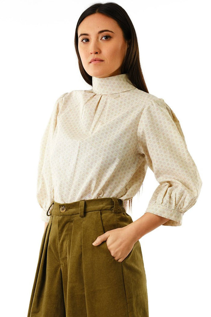 Jennifer Glasgow Bondi Blouse (Ivory Star) - Victoire BoutiqueJennifer GlasgowShirts & Tops Ottawa Boutique Shopping Clothing
