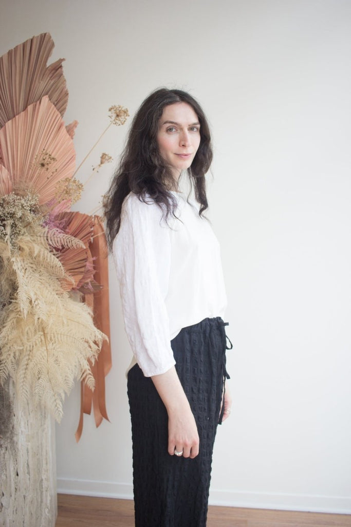 Jennifer Glasgow Brigid Blouse (Ivory) - Victoire BoutiqueJennifer GlasgowShirts & Tops Ottawa Boutique Shopping Clothing