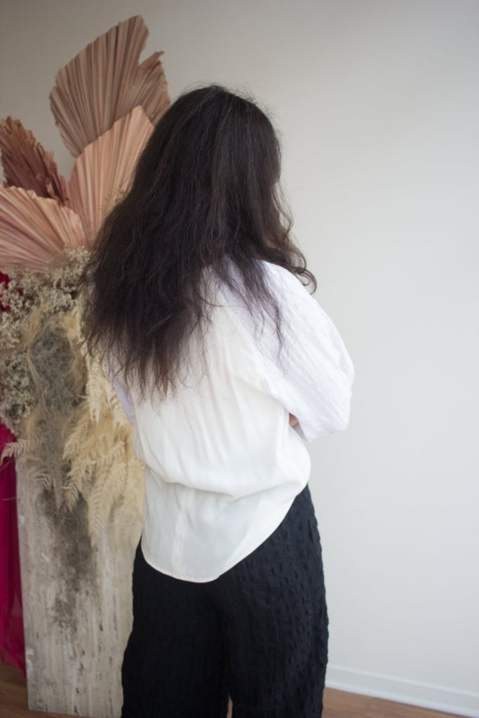 Jennifer Glasgow Brigid Blouse (Ivory) - Victoire BoutiqueJennifer GlasgowShirts & Tops Ottawa Boutique Shopping Clothing