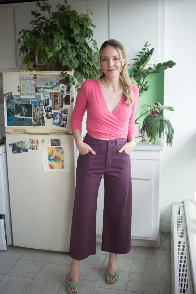 Jennifer Glasgow Elliot Pants (Purple) - Victoire BoutiqueJennifer Glasgowbottoms Ottawa Boutique Shopping Clothing