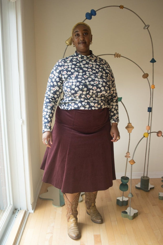 Jennifer Glasgow Fjord Skirt (Eggplant) - Victoire BoutiqueJennifer GlasgowBottoms Ottawa Boutique Shopping Clothing