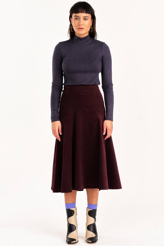 Jennifer Glasgow Fjord Skirt (Eggplant) - Victoire BoutiqueJennifer GlasgowBottoms Ottawa Boutique Shopping Clothing