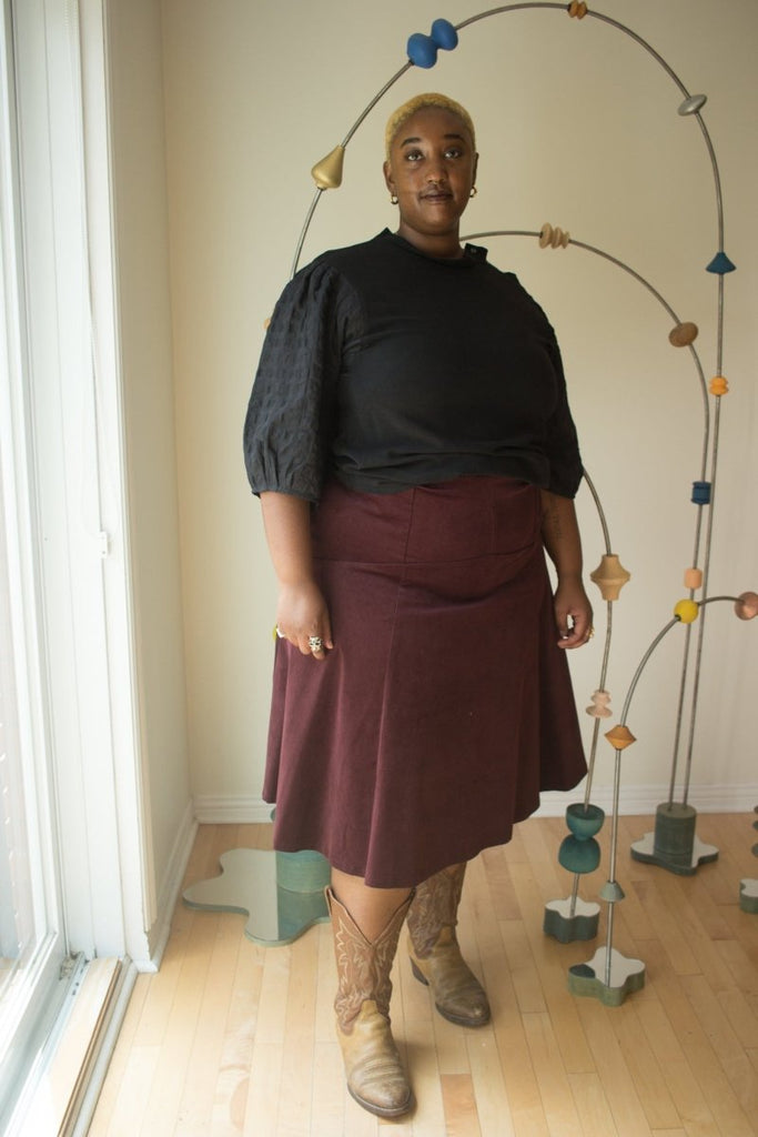 Jennifer Glasgow Fjord Skirt (Eggplant) - Victoire BoutiqueJennifer GlasgowBottoms Ottawa Boutique Shopping Clothing