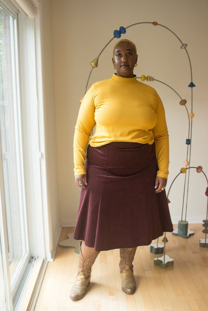 Jennifer Glasgow Fjord Skirt (Eggplant) - Victoire BoutiqueJennifer GlasgowBottoms Ottawa Boutique Shopping Clothing