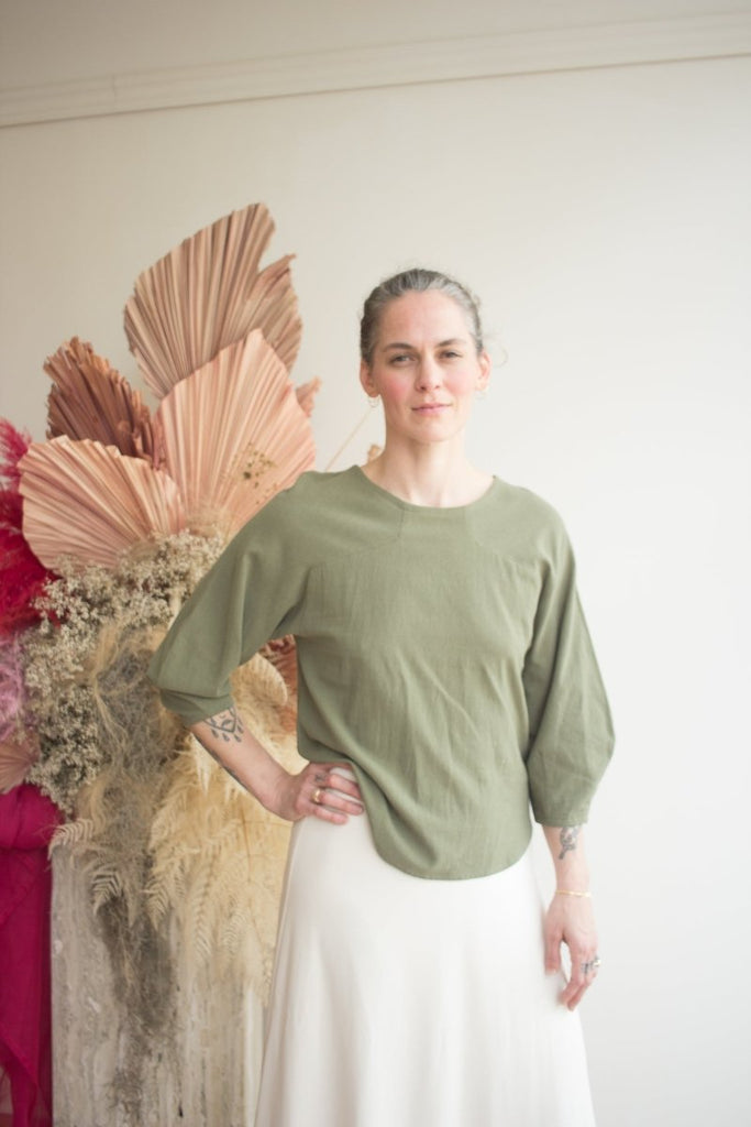 Jennifer Glasgow La Sirène Blouse (Soft Green) - Victoire BoutiqueJennifer GlasgowShirts & Tops Ottawa Boutique Shopping Clothing