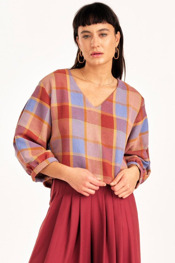 Jennifer Glasgow Love Top (Sunset Plaid) - Victoire BoutiqueJennifer GlasgowTops Ottawa Boutique Shopping Clothing