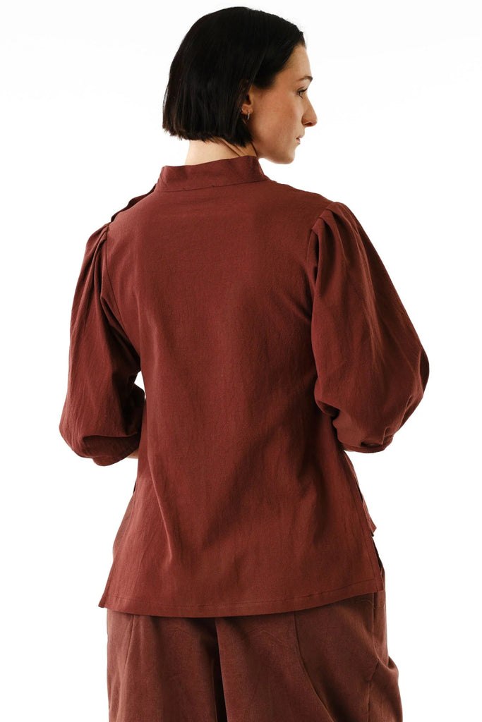 Jennifer Glasgow Lynx Top (Chocolate) - Victoire BoutiqueJennifer GlasgowShirts & Tops Ottawa Boutique Shopping Clothing