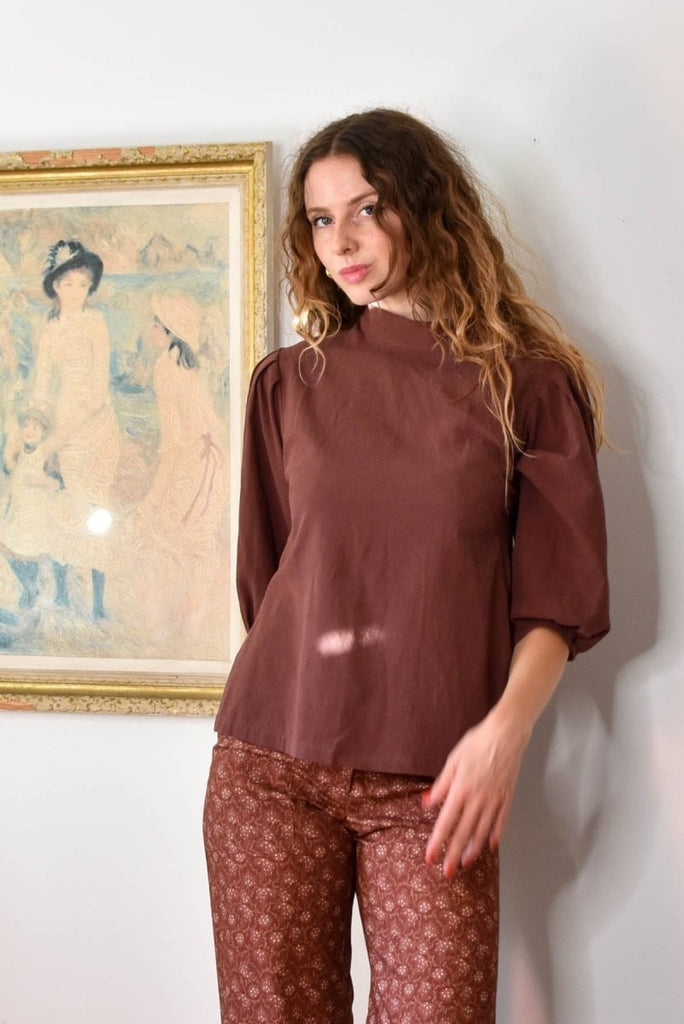 Jennifer Glasgow Lynx Top (Chocolate) - Victoire BoutiqueJennifer GlasgowShirts & Tops Ottawa Boutique Shopping Clothing