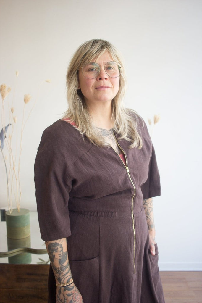 Jennifer Glasgow Omega Dress (Chocolate) - Victoire BoutiqueJennifer GlasgowDress Ottawa Boutique Shopping Clothing