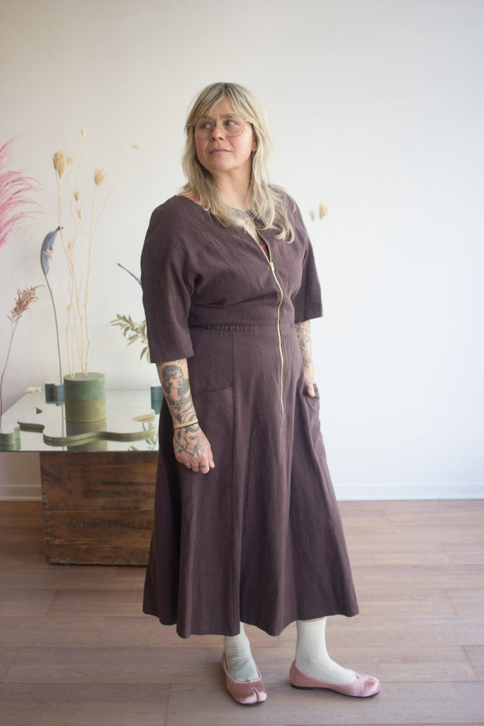 Jennifer Glasgow Omega Dress (Chocolate) - Victoire BoutiqueJennifer GlasgowDress Ottawa Boutique Shopping Clothing