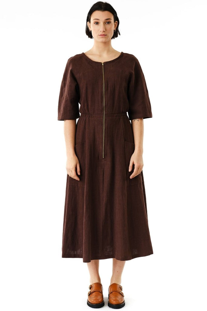 Jennifer Glasgow Omega Dress (Chocolate) - Victoire BoutiqueJennifer GlasgowDress Ottawa Boutique Shopping Clothing