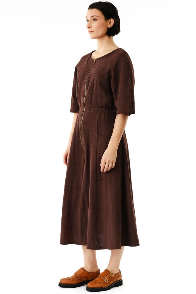 Jennifer Glasgow Omega Dress (Chocolate) - Victoire BoutiqueJennifer GlasgowDress Ottawa Boutique Shopping Clothing