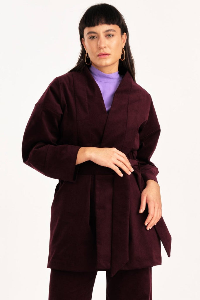 Jennifer Glasgow Orlop Jacket (Eggplant) - Victoire BoutiqueJennifer GlasgowTops Ottawa Boutique Shopping Clothing