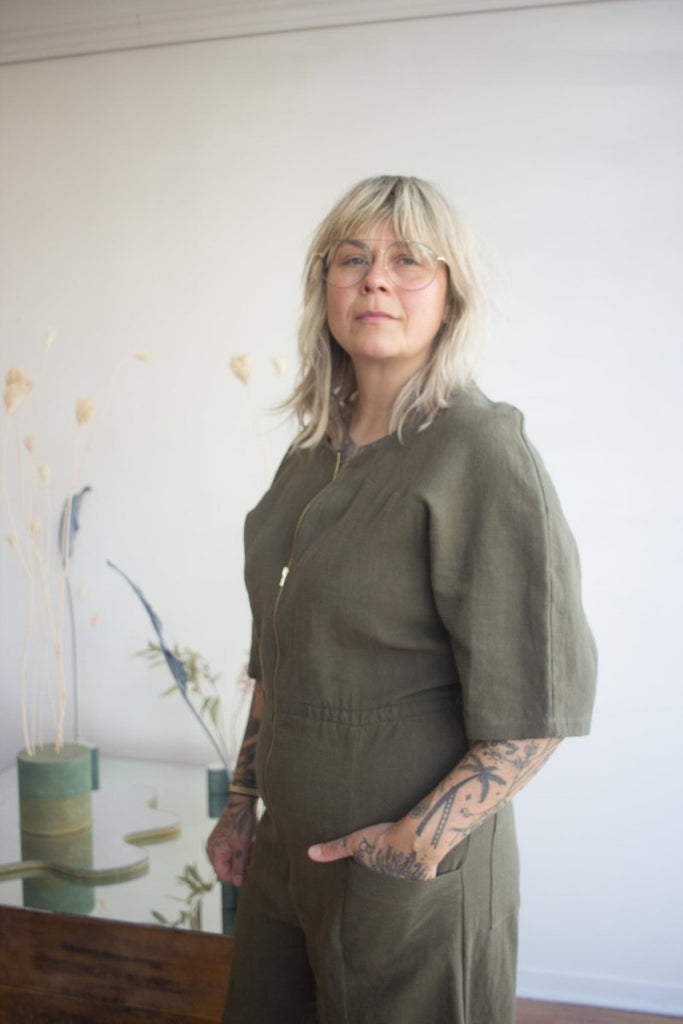 Jennifer Glasgow Pegasus Jumpsuit (Olive) - Victoire BoutiqueJennifer GlasgowJumpsuits Ottawa Boutique Shopping Clothing