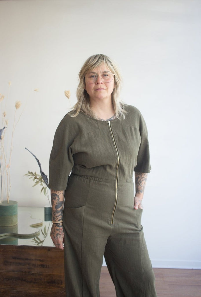 Jennifer Glasgow Pegasus Jumpsuit (Olive) - Victoire BoutiqueJennifer GlasgowJumpsuits Ottawa Boutique Shopping Clothing
