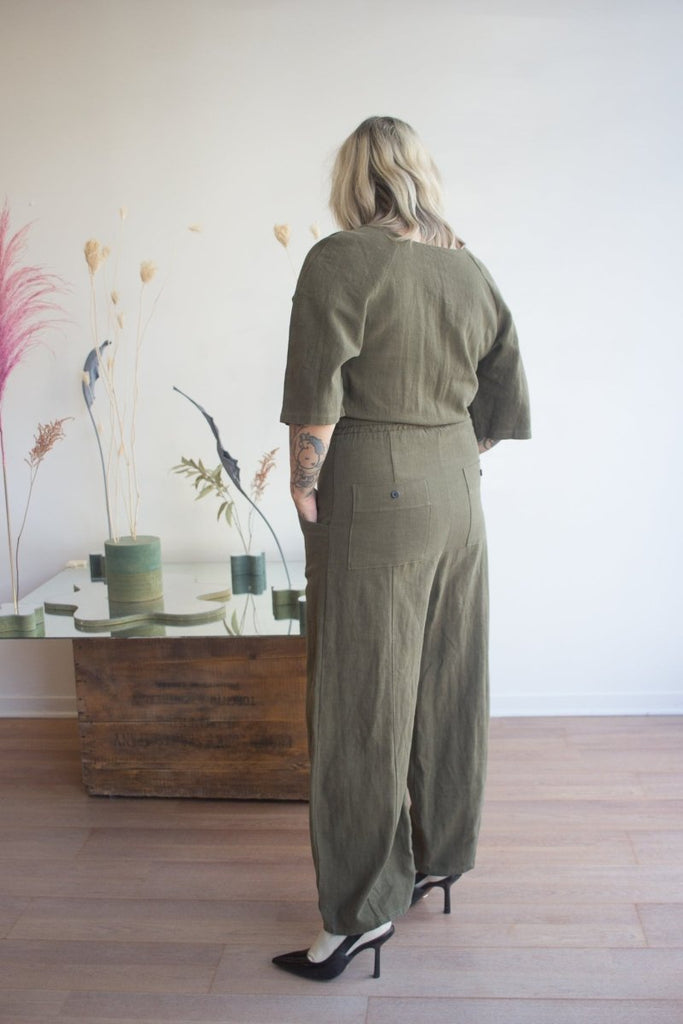 Jennifer Glasgow Pegasus Jumpsuit (Olive) - Victoire BoutiqueJennifer GlasgowJumpsuits Ottawa Boutique Shopping Clothing