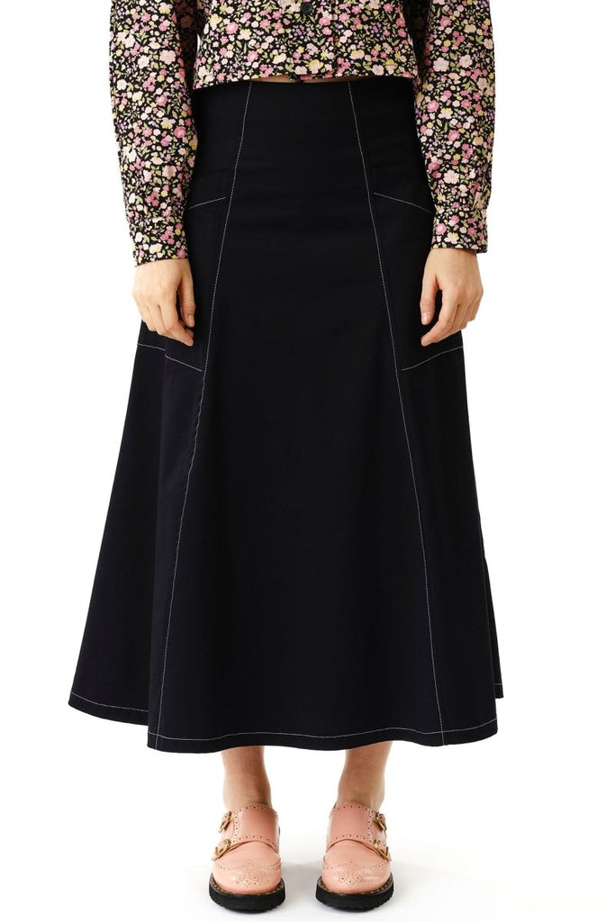 Jennifer Glasgow Volans Fluted Skirt (Black) - Victoire BoutiqueJennifer GlasgowSkirts Ottawa Boutique Shopping Clothing