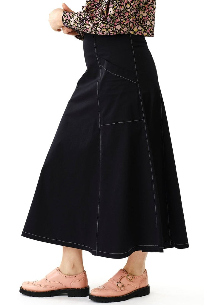 Jennifer Glasgow Volans Fluted Skirt (Black) - Victoire BoutiqueJennifer GlasgowSkirts Ottawa Boutique Shopping Clothing