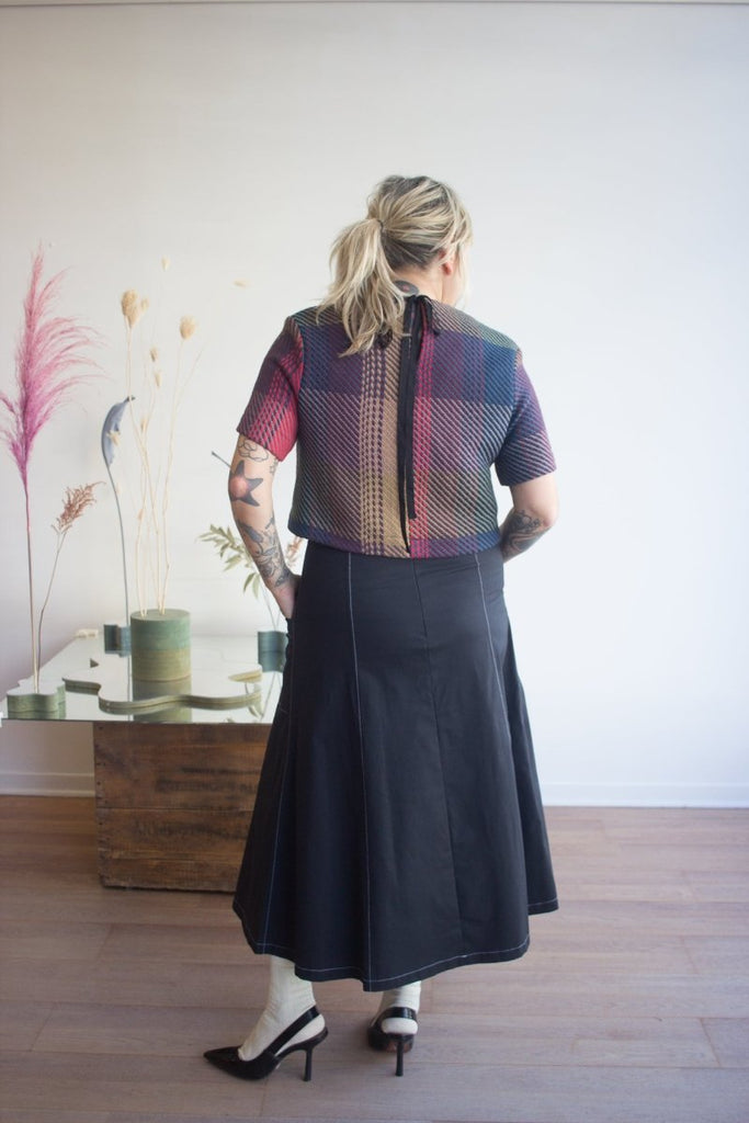 Jennifer Glasgow Volans Fluted Skirt (Black) - Victoire BoutiqueJennifer GlasgowSkirts Ottawa Boutique Shopping Clothing