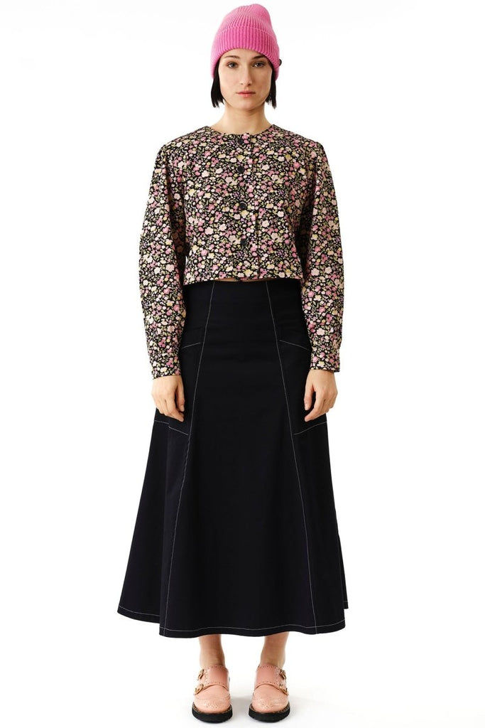 Jennifer Glasgow Volans Fluted Skirt (Black) - Victoire BoutiqueJennifer GlasgowSkirts Ottawa Boutique Shopping Clothing