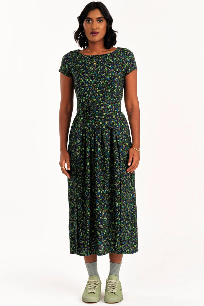 Jennifer Glasgow Yelena Dress (Green Floral) - Victoire BoutiqueJennifer GlasgowDresses Ottawa Boutique Shopping Clothing