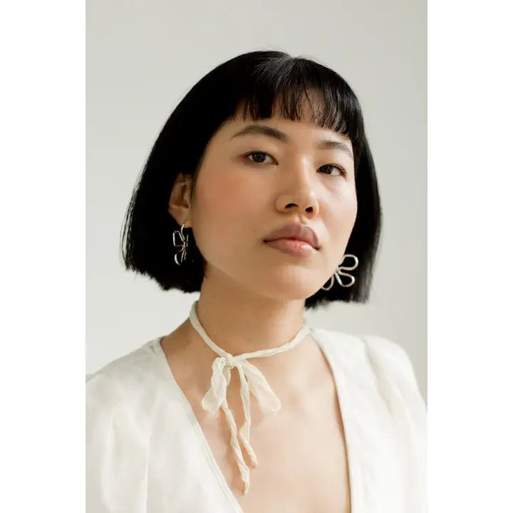 Kara Yoo Flora Large Hoops (Silver) - Victoire BoutiqueKara YooEarrings Ottawa Boutique Shopping Clothing