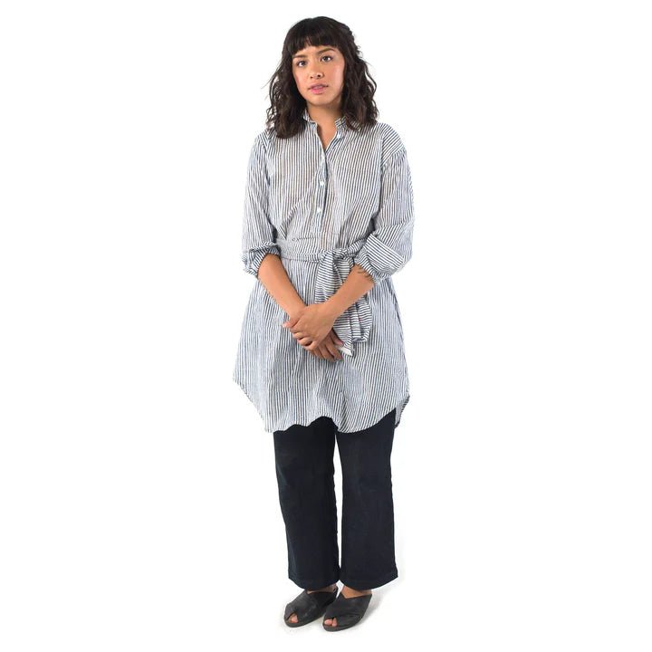 Kate Austin Designs Katherine Shirt Dress (Navy Classic Stripe) - Victoire BoutiqueKate Austin DesignsDresses Ottawa Boutique Shopping Clothing