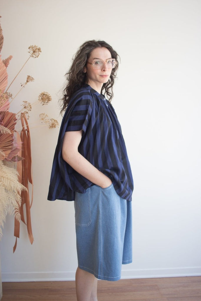 Kate Austin Designs Marina Top (Midnight Cabana Stripe) - Victoire BoutiqueKate Austin DesignsTops Ottawa Boutique Shopping Clothing