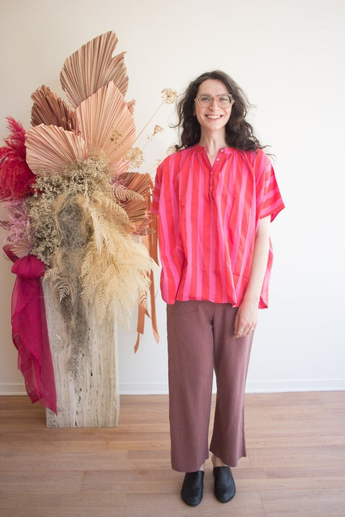 Kate Austin Designs Marina Top (Pink/Red Cabana Stripe) - Victoire BoutiqueKate Austin DesignsTops Ottawa Boutique Shopping Clothing