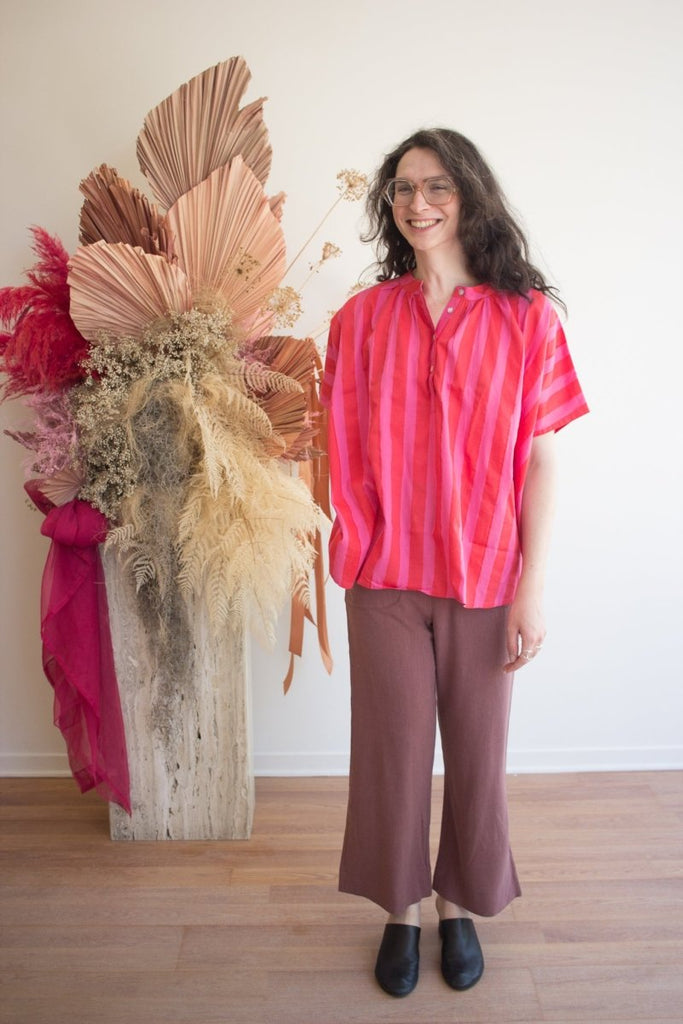 Kate Austin Designs Marina Top (Pink/Red Cabana Stripe) - Victoire BoutiqueKate Austin DesignsTops Ottawa Boutique Shopping Clothing