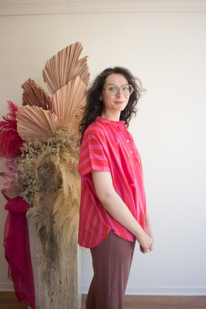 Kate Austin Designs Marina Top (Pink/Red Cabana Stripe) - Victoire BoutiqueKate Austin DesignsTops Ottawa Boutique Shopping Clothing