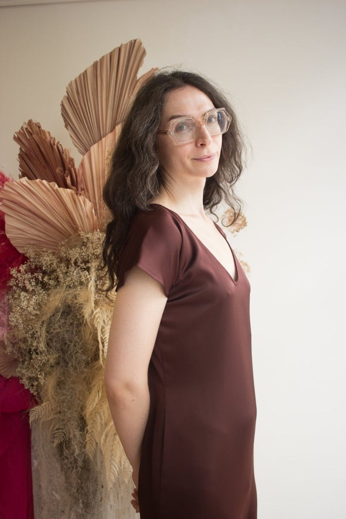 Korelli Aurora Reversible Dress (Chocolate) - Victoire BoutiqueKorelliDresses Ottawa Boutique Shopping Clothing