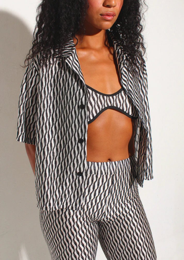 KSLAM Electra Top (Black & White) - Victoire BoutiqueKSLAMTops Ottawa Boutique Shopping Clothing
