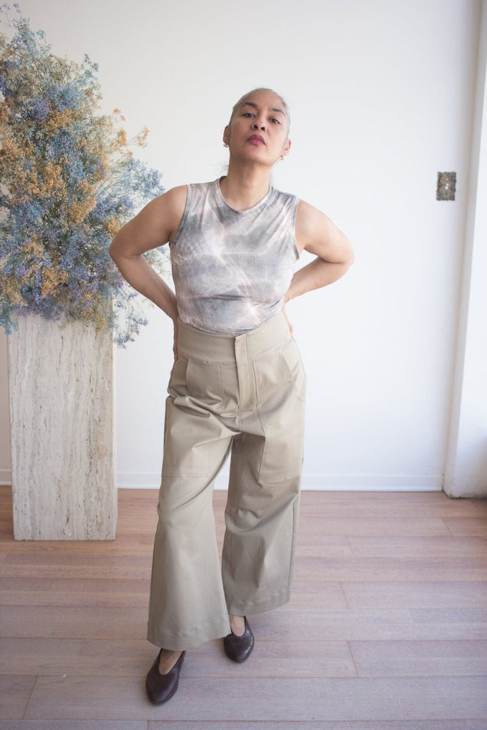 トップス CHIEKO classy tank-top KSLAM Waves High Neck Tank Top - Victoire Boutique - Shirts & Tops