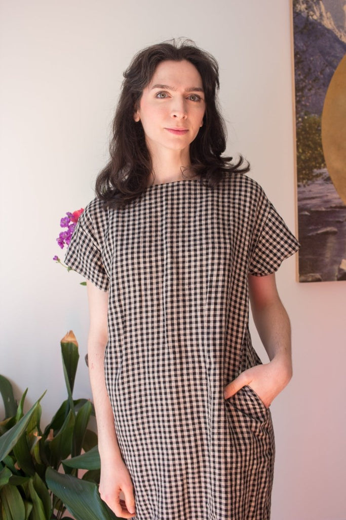 Leka Woven Tea Dress (Black & White Gingham) - Victoire BoutiqueLekaDresses Ottawa Boutique Shopping Clothing